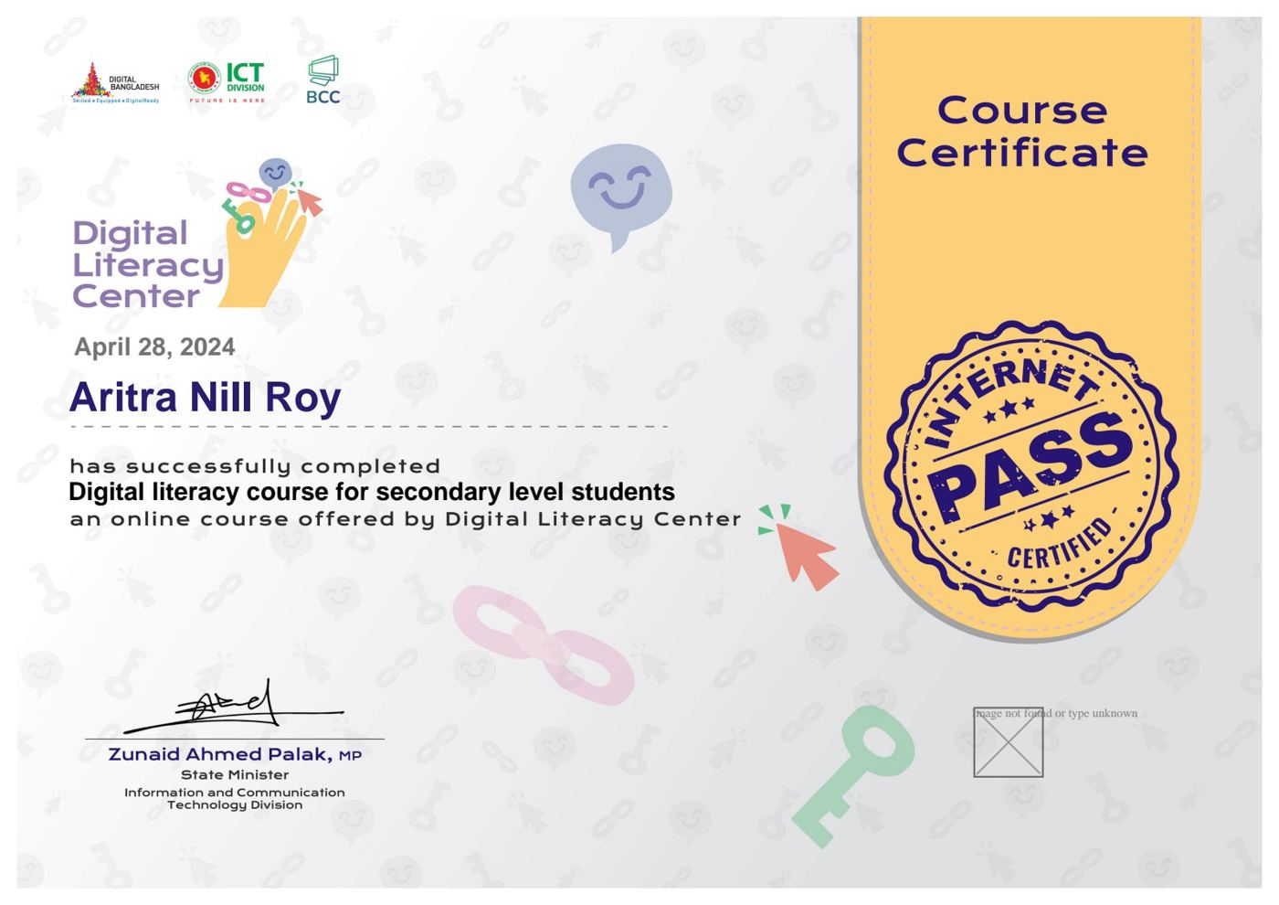Digital Literacy Course for Secondary Level Students